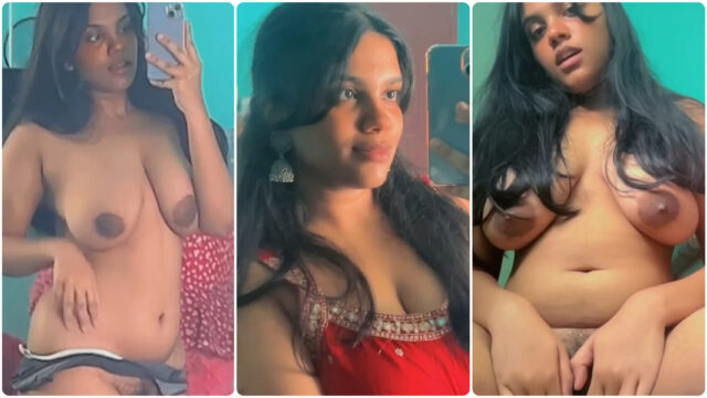 Horny Big Boobs Desi Girl Making Full Nude Mirror Selfie Videos